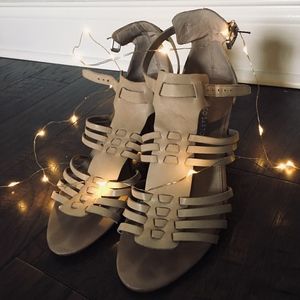 Franco Sarto Buckle Leather Sandals, 10